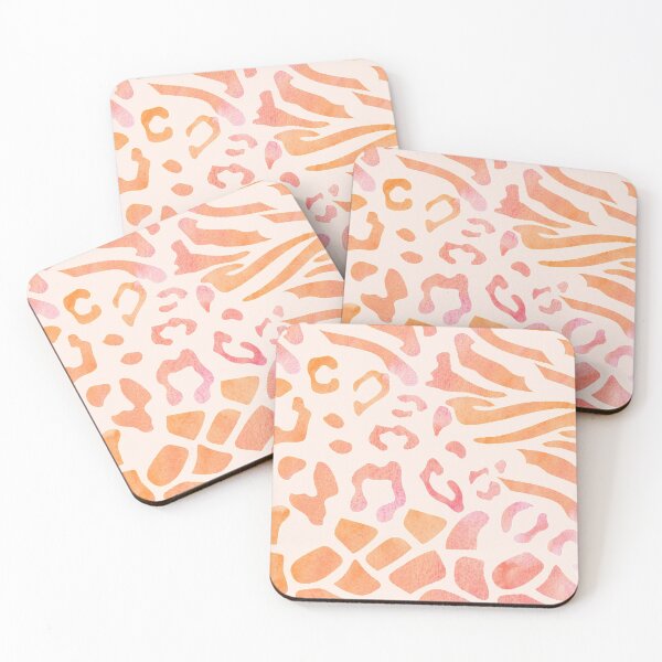 Item preview, Orange Watercolor Animal Print Pattern designed and sold by Mint-Rose.