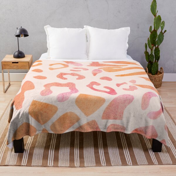 Item preview, Orange Watercolor Animal Print Pattern designed and sold by Mint-Rose.
