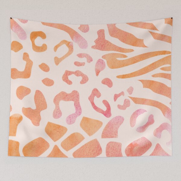 Item preview, Orange Watercolor Animal Print Pattern designed and sold by Mint-Rose.
