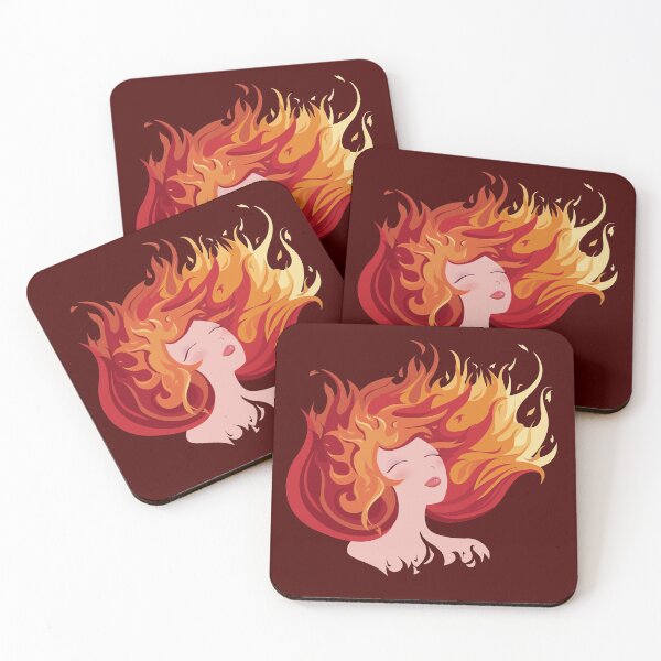 Item preview, Elemental Hair Girl Fire | Bright Detailed Hairdresser Art designed and sold by Tazmaa.