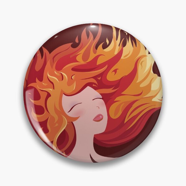 Item preview, Elemental Hair Girl Fire | Bright Detailed Hairdresser Art designed and sold by Tazmaa.