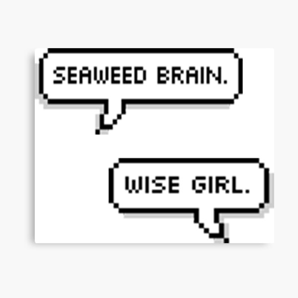 Seaweed Brain and Wise Girl Canvas Print