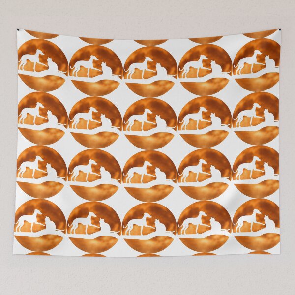 Item preview, Italian Greyhound, Cat, and Moon designed and sold by pawsinprofile.