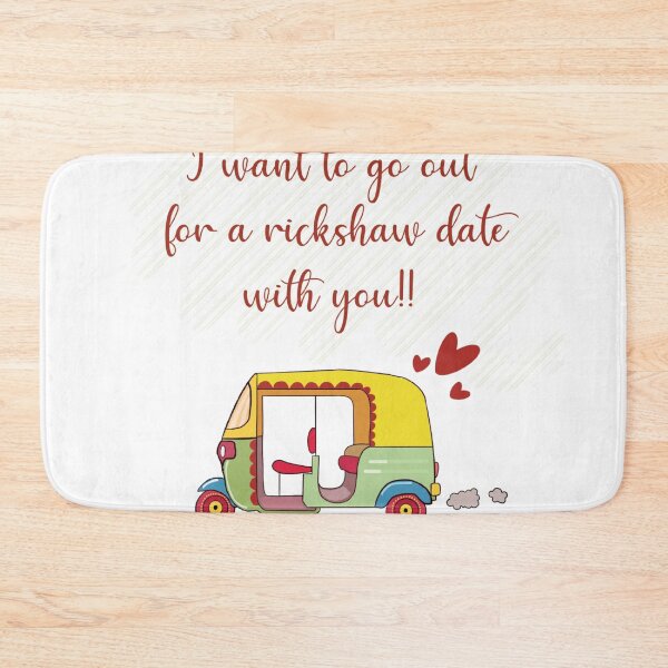 Item preview, Quirky Auto rickshaw design with a romantic quote designed and sold by Himanshi Arora.