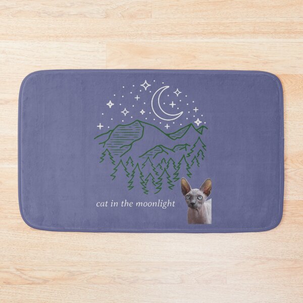 Item preview,  Sphynx cat in the moonlight and mountains designed and sold by utopianpioneer.