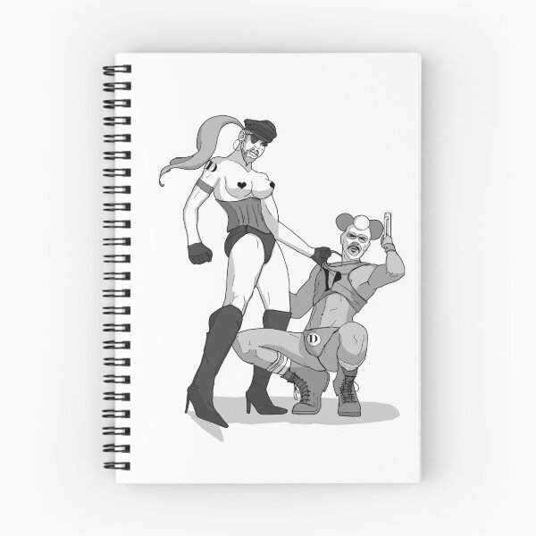 Item preview, QUEEN-ATRIX AND GOOFY SLAVE in BLACK AND WHITE designed and sold by Pornocracia.