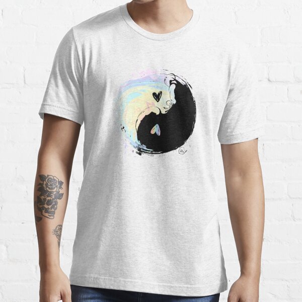 A yin yang symbol the a natural motif. | Sticker