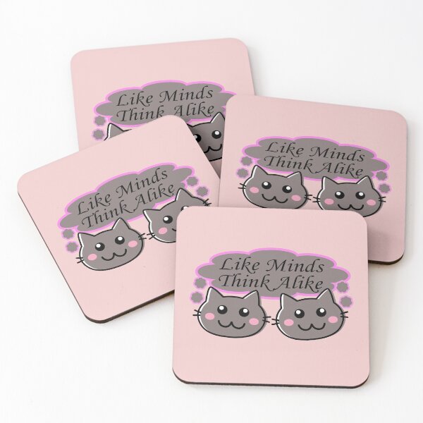 Item preview, Like Minds Think Alike in Grey and Pink - Cute Quote designed and sold by JulieSouster.