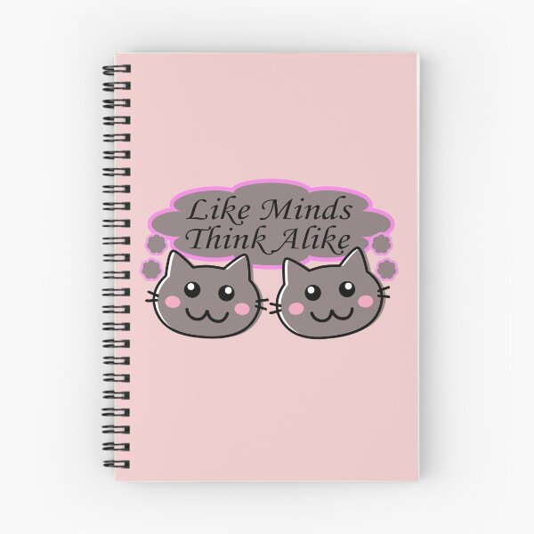 Item preview, Like Minds Think Alike in Grey and Pink - Cute Quote designed and sold by JulieSouster.