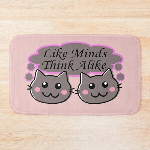 Item preview, Like Minds Think Alike in Grey and Pink - Cute Quote designed and sold by JulieSouster.