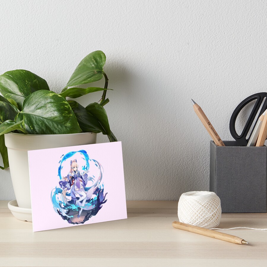 "Sangonomiya Kokomi Genshin Impact Splash Art" Art Board Print by