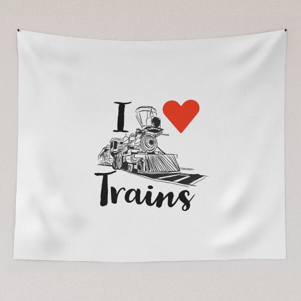 Item preview, Train driver texture be tRAin love trains I love trains heart  designed and sold by Tropical Blood.
