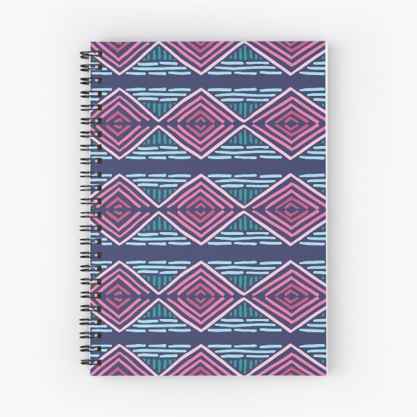Item preview, Ethnical Triangles Blue and Pink Pattern designed and sold by thayartstudio.