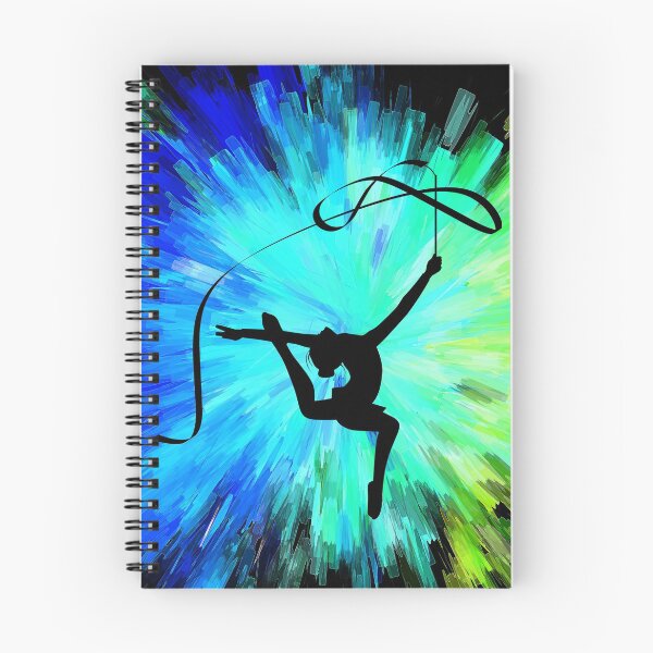 Item preview, Gymnast Silhoutte - Blue, Cyan and Green Color Explosion - Classic designed and sold by The-Meraki-Man.