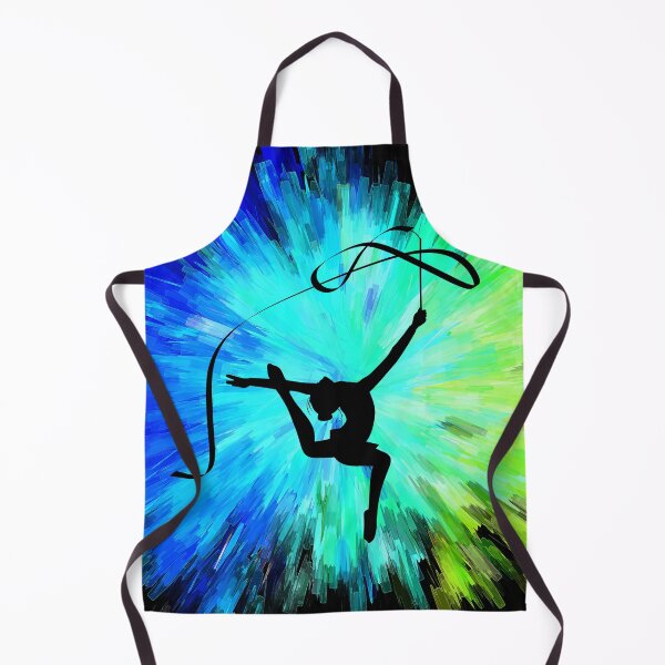 Item preview, Gymnast Silhoutte - Blue, Cyan and Green Color Explosion - Classic designed and sold by The-Meraki-Man.