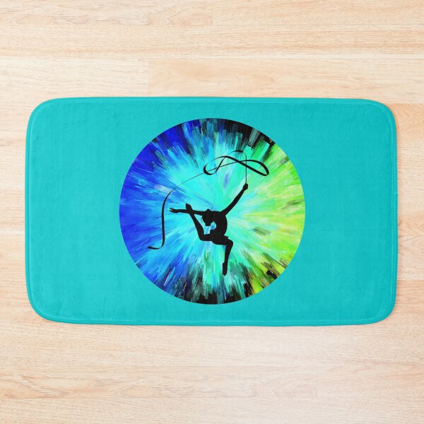 Item preview, Gymnast Silhoutte - Blue, Cyan and Green Color Explosion - Classic designed and sold by The-Meraki-Man.
