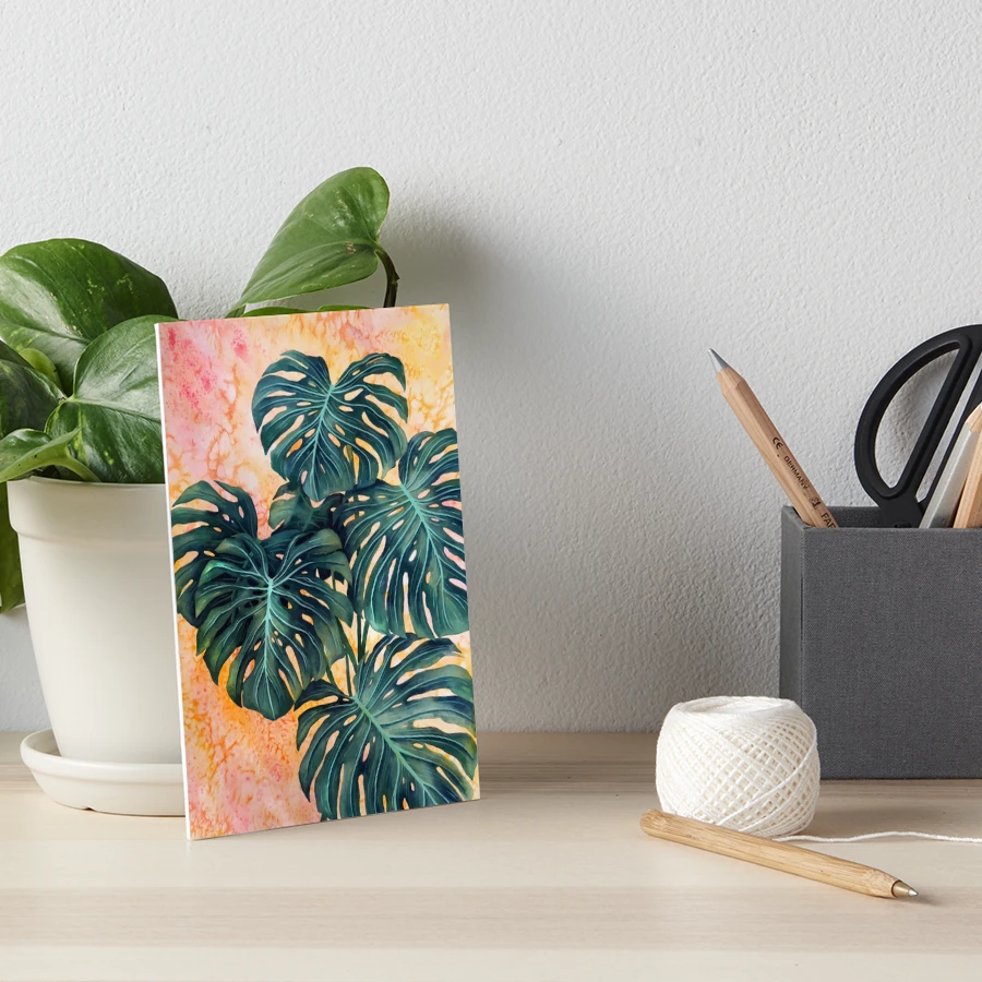 Monstera Deliciosa Abstract Painting" Art Board Print for Sale by  gusstvaraonica | Redbubble