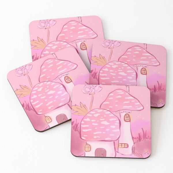 Item preview, Pink Mushroom Fairy Magical Cozy Houses designed and sold by trajeado14.