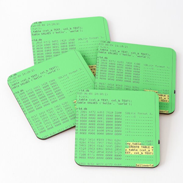 Item preview, SQLite Hackers Programming Code designed and sold by Phantasmal-2-do.