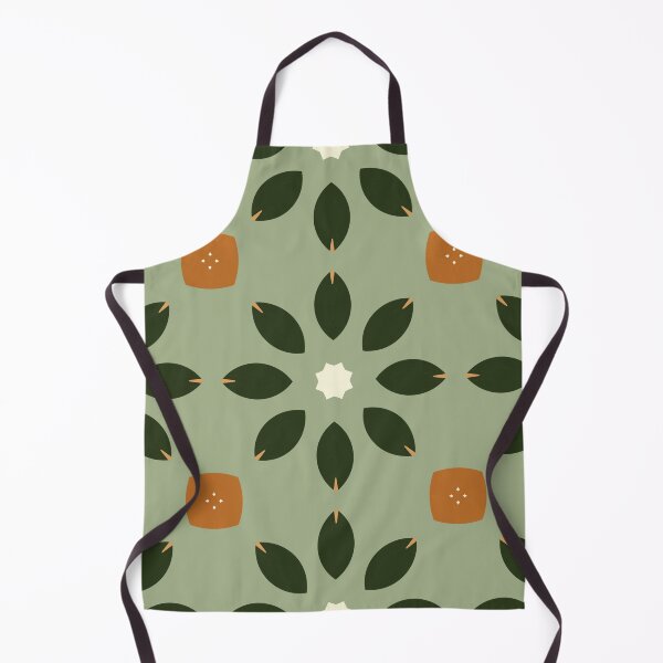 Item preview, Abstract Retro Vintage Design with Swirls, Stripes and Circles in Brown, Sage Green, Dark Green, Burnt Orange, and Ivory designed and sold by cozycaroline.