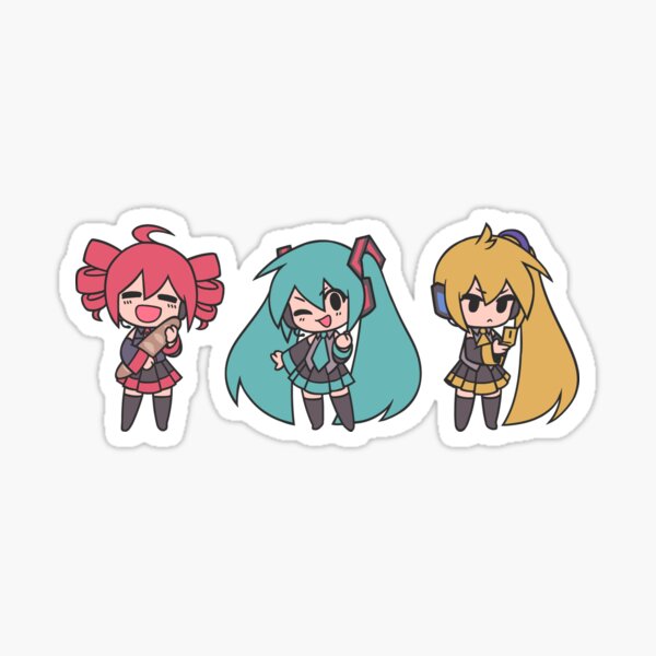 Chiguma Desu ( •ω•ฅ） — Vocaloid Family Waterproof Sticker Set