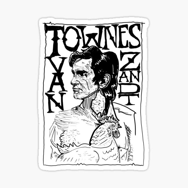 Vista previa del artículo con la obra «Camiseta con dibujo de línea de Townes Van Zandt», diseñado y vendido por lorcagrimes.
