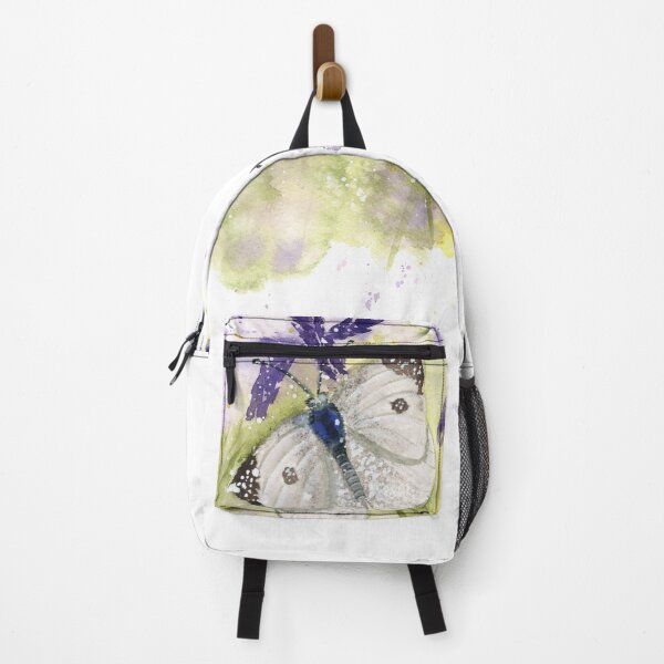 Item preview, Cabbage White Butterfly on Lavender designed and sold by HappyBeeAnnie.