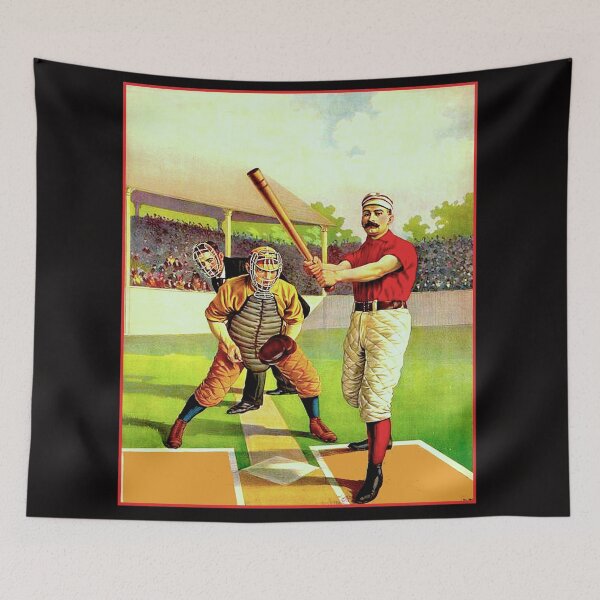 Item preview, BASEBALL; Vintage Ballgame Batter at The Plate designed and sold by posterbobs.