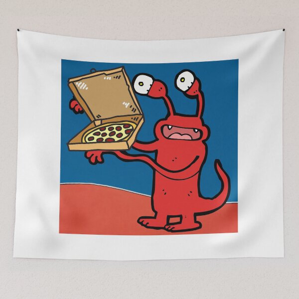 Item preview, Monster Alien with Pizza  designed and sold by Taleahsdesigns.