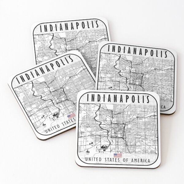 Item preview, INDIANAPOLIS MAP USA designed and sold by hatimelhag.