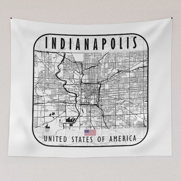 Item preview, INDIANAPOLIS MAP USA designed and sold by hatimelhag.