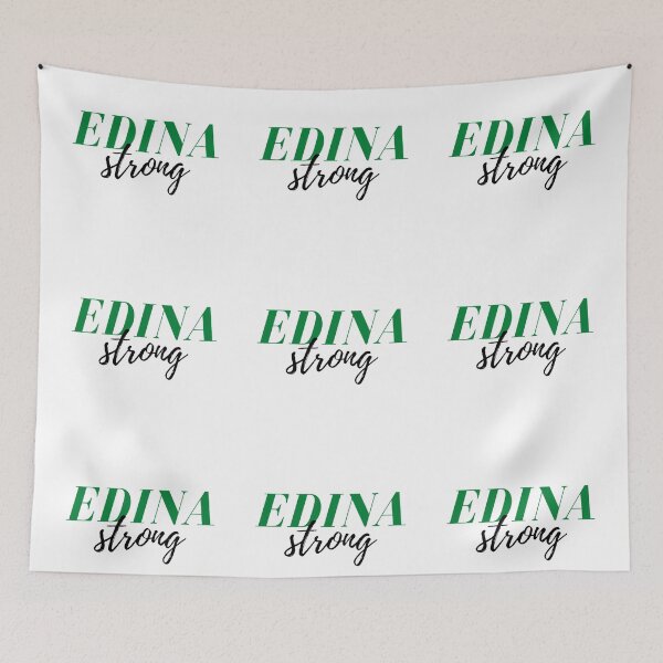 Item preview, EDINA Strong Green & Black Text Graphic designed and sold by rl2020.