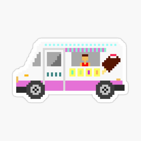 Ice Cream Truck - The Kids' Picture Show - 8-Bit Sticker