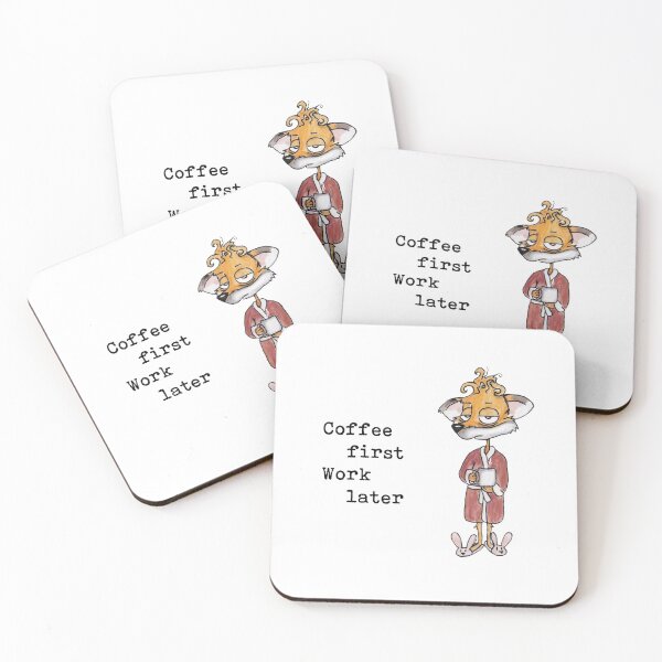 Item preview, coffee first, work later designed and sold by Anna Fok.