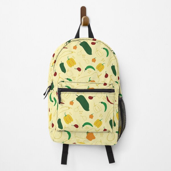 Artikelvorschau, mexikanische Chilis mit gelbem Hintergrundmusterdesign entworfen und verkauft von DailyKalos.