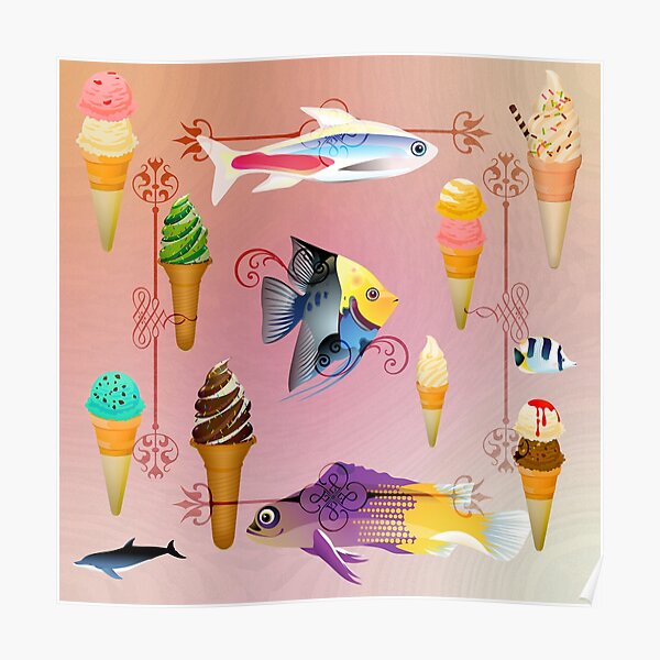 Fishing for Ice Cream Poster