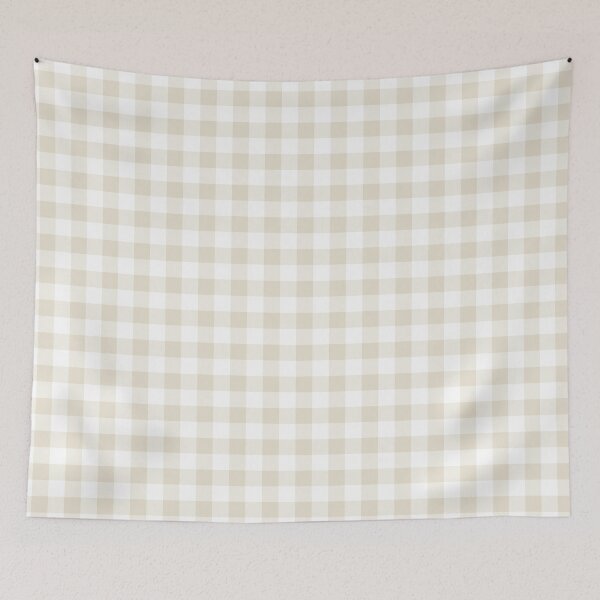 Item preview, Beige and White Buffalo Plaid Pattern - Hue Coordinates w/Pantone Baby's Breath 11-0202 2022 Trending Color designed and sold by ColorOfTheYears.