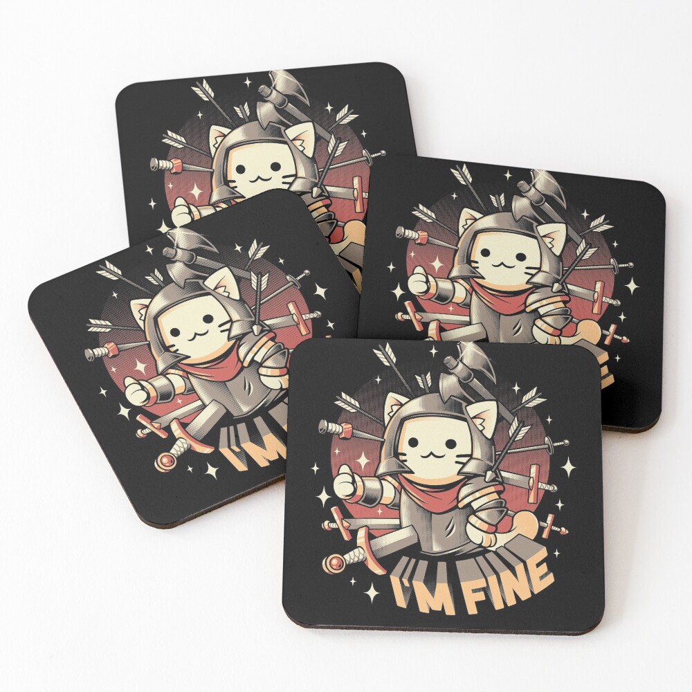 I'm Fine Coasters (Set of 4)