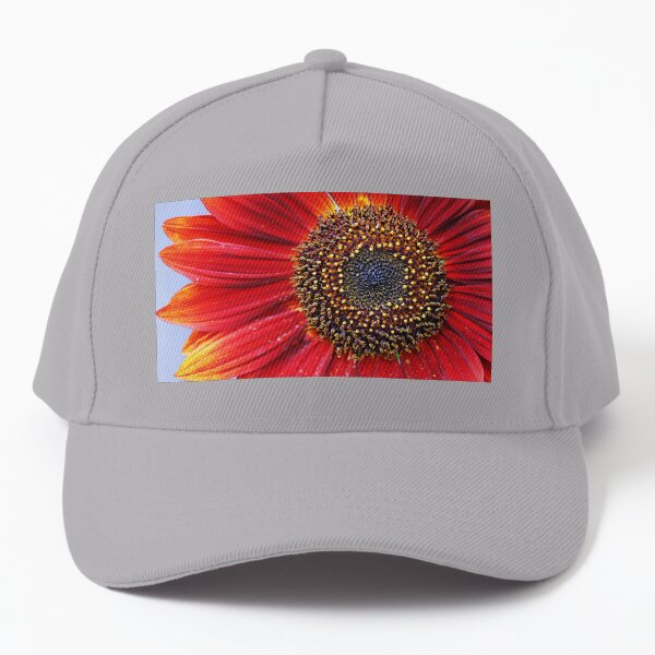 Ruby Red Sunflower Baseball Cap