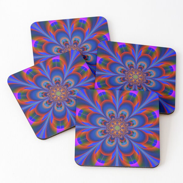 Item preview, Bright Abstract Red And Blue Flower Design designed and sold by FreedomUniverse.