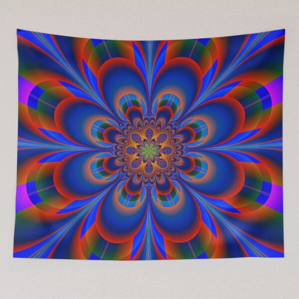 Item preview, Bright Abstract Red And Blue Flower Design designed and sold by FreedomUniverse.