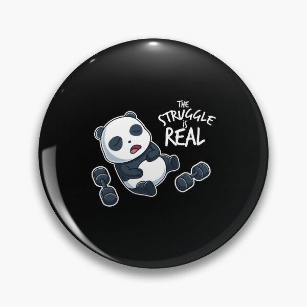 Item preview, The Struggle Is Real Gym Workout Panda Funny Gift designed and sold by telegaevel.