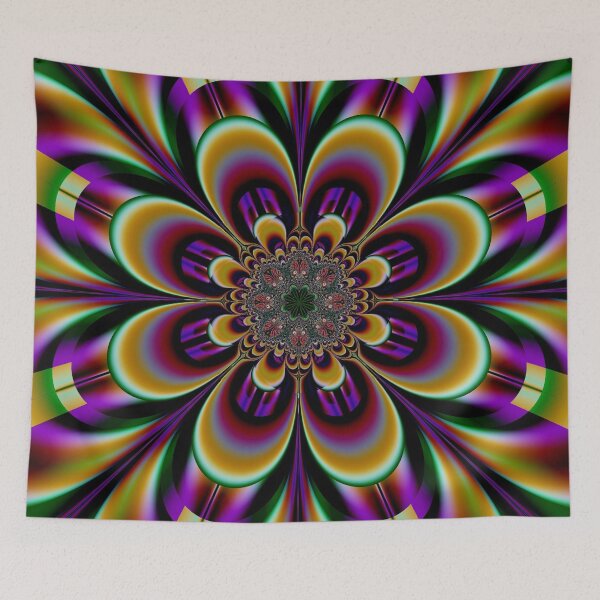 Item preview, Bright Abstract Purple And Yellow Flower Design designed and sold by FreedomUniverse.