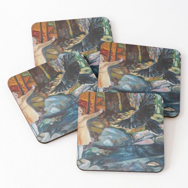 Item preview, the summoning, girl summons a Raven with her magical powers designed and sold by lydiaknoxart.