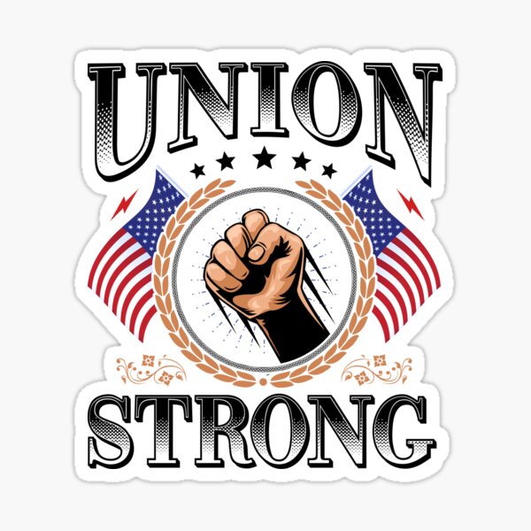 Skilled Labor Union Strong Circle Sticker