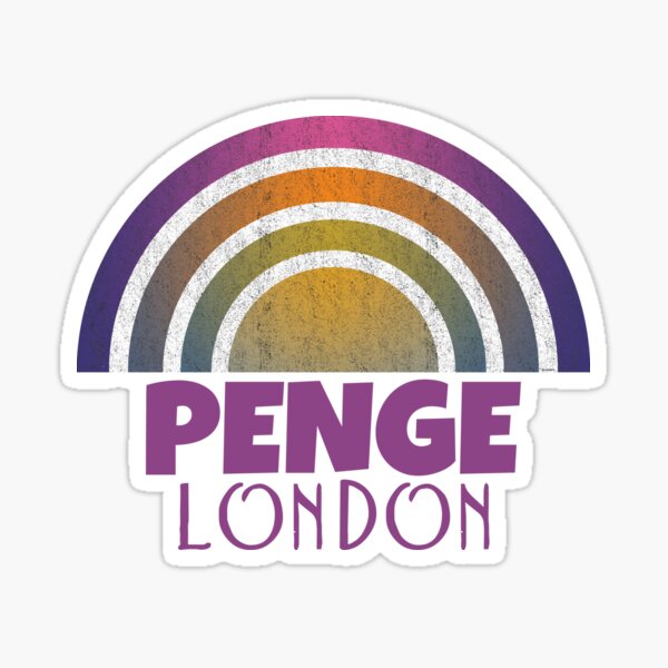 Penge London Retrowave Aesthetic Gritty Vintage Sunset Souvenir Sticker