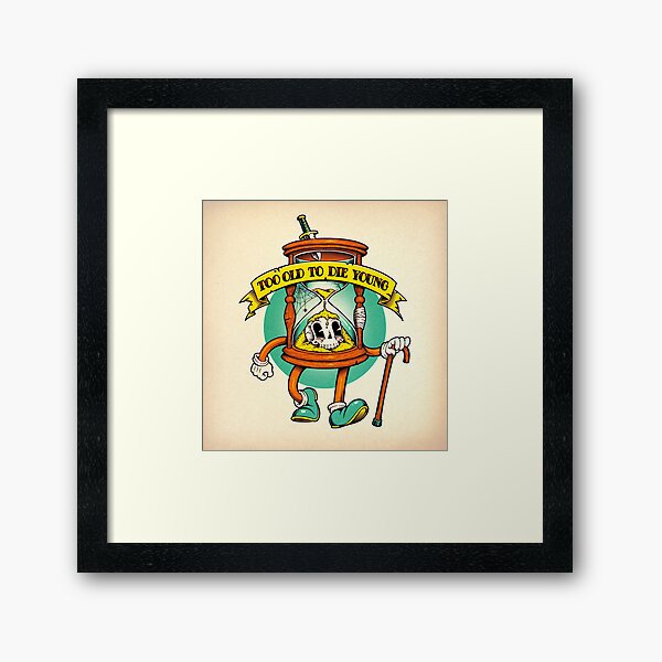 Item preview, Too old to die young skull character designed and sold by andremuller.