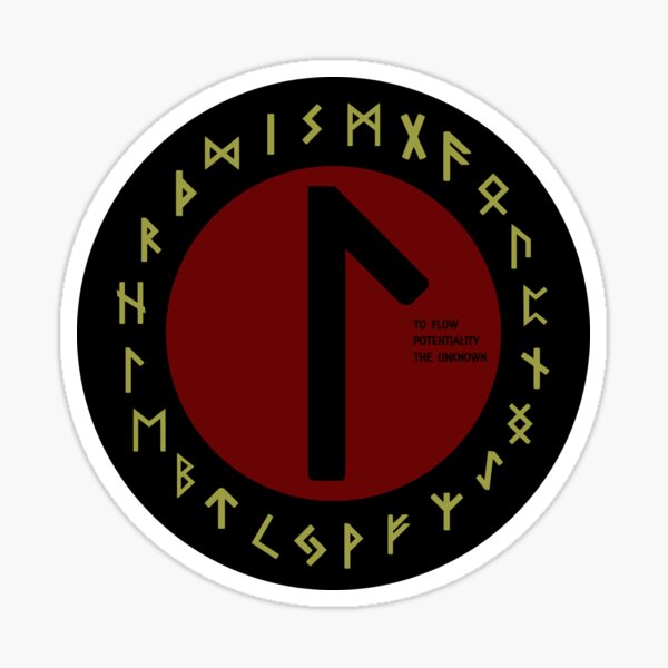 Item preview, Red Laguz Futhark Rune Symbol designed and sold by Depic Spirit.