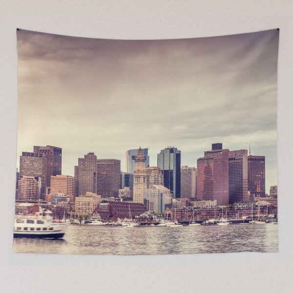 Item preview,  Boston city skyline prints,Boston city scape,Boston panoramic,panoramic wall art, panoramic canvas  designed and sold by eyesight4vision.