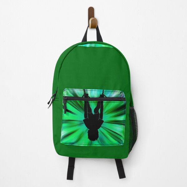 Item preview, Gymnast Silhoutte 4 - Boy hanging in a jungle gym - Black and Green - Classic designed and sold by The-Meraki-Man.